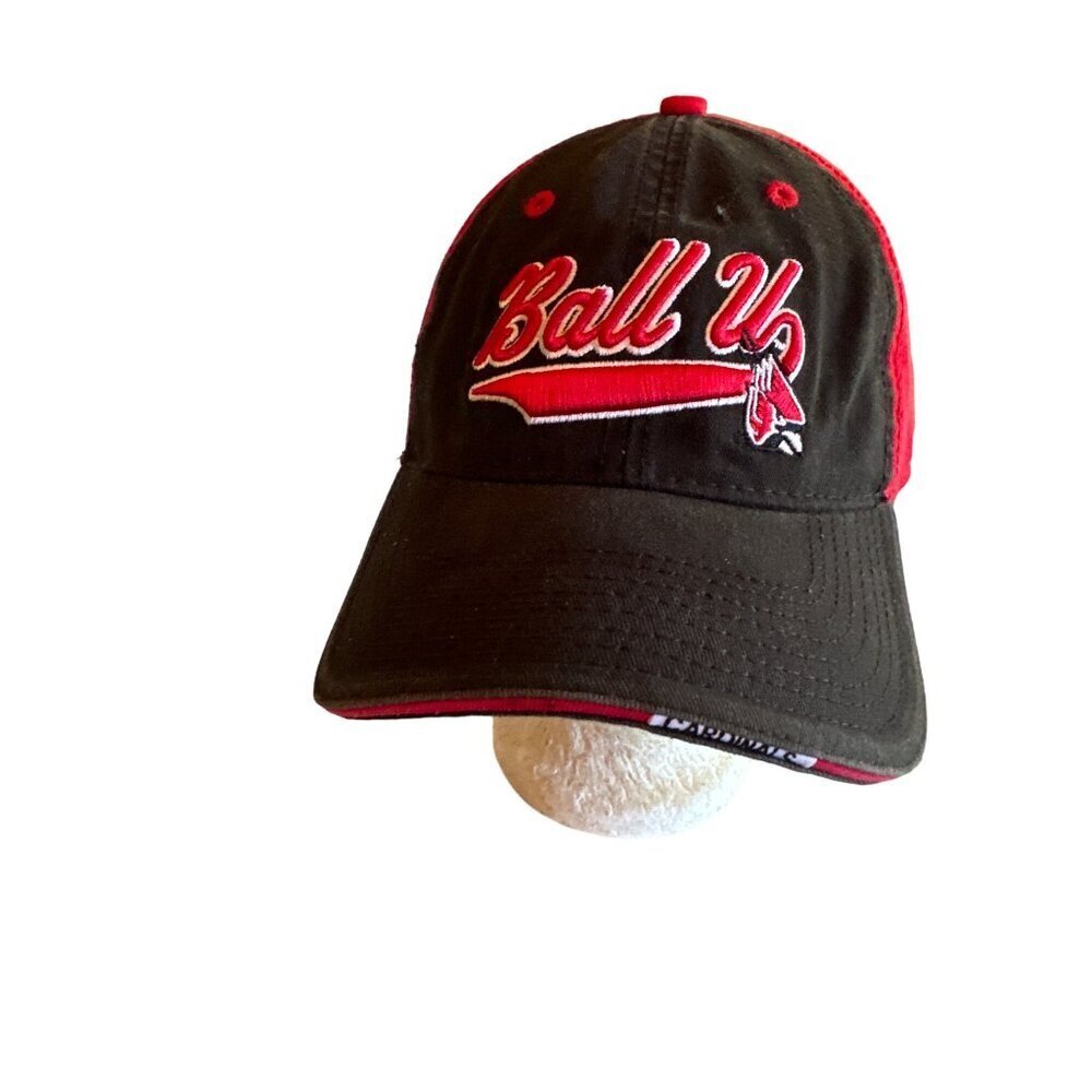 Ball Up Headwear By The Game Black & Red Baseball Cap One Size Fits Most 100% Co